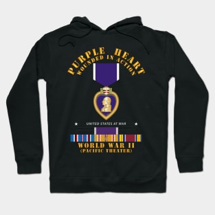 Purple Heart - WIA w WWII SVC w Purple Heart - Pacific Hoodie